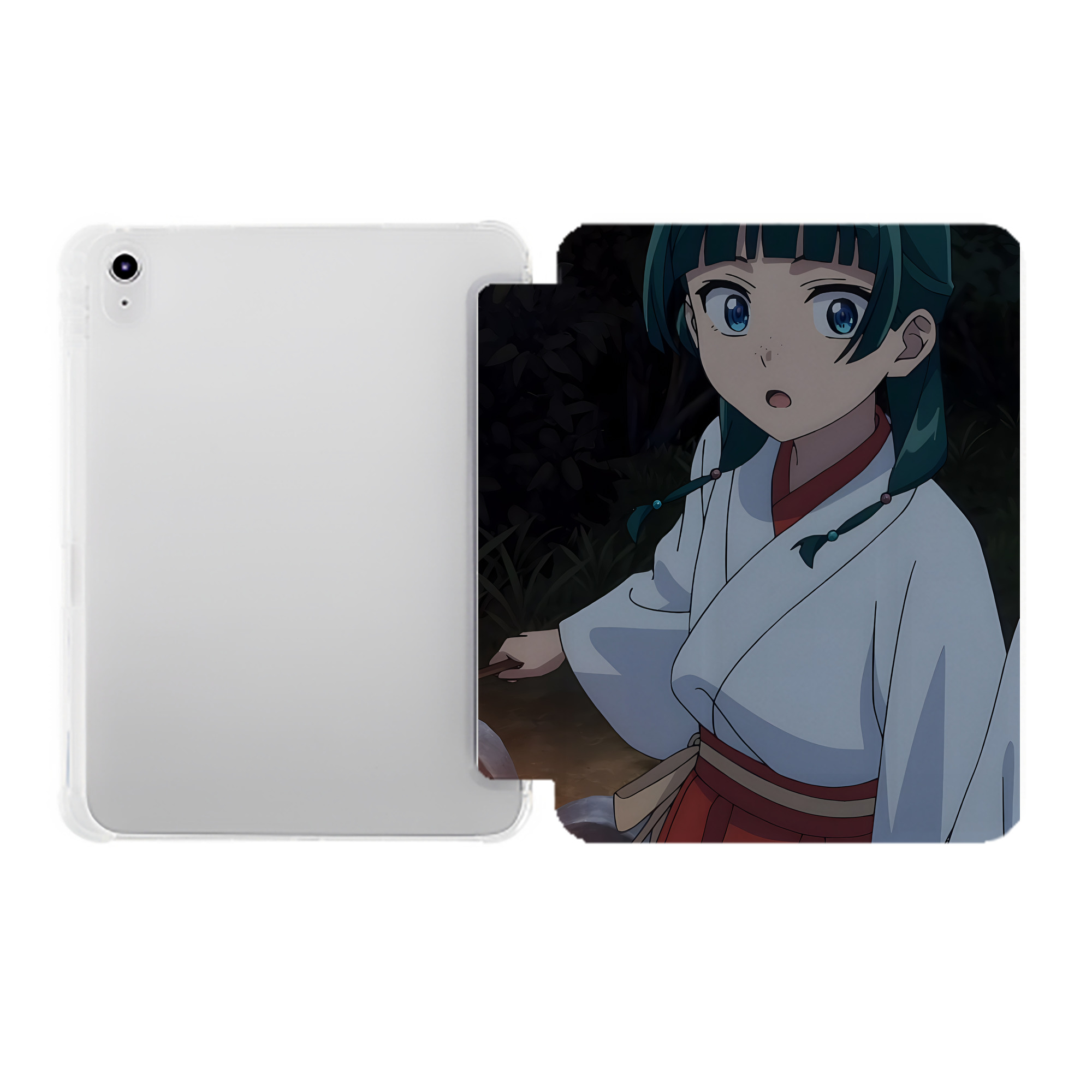 （画像用） 薬屋のひとりごと The Apothecary Diaries IPad ケース ペン収納付き 三つ折りスタンド PUレザー×シリコン 対応機種9.5/10.5/10.9インチ